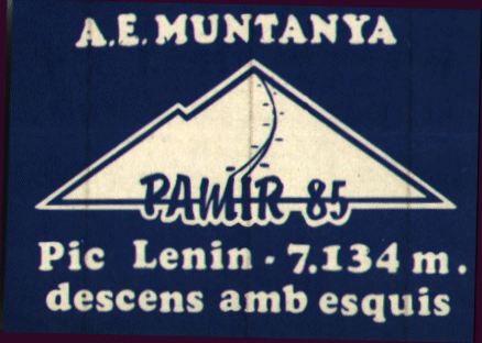 Etiqueta Logo Pamir 85 amb esquis